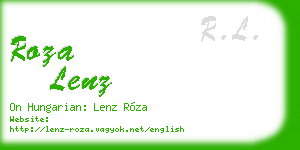 roza lenz business card