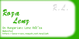 roza lenz business card
